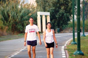 שלי בגיל ובר בסיום אימון פארק